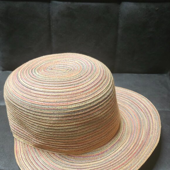 Multicolor Woven Straw Sun Hat | Wide Brim | Lightweight Summer Hat - Picture 3 of 3